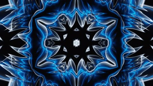 Abstract Kaleidoscope Snowflake Vj Loop Animation Background