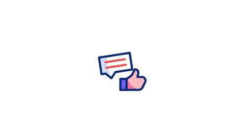 Animated Thumbs Up Like and Comment Icon