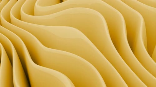 Abstract Fluid Yellow Waves Seamless Loop Background