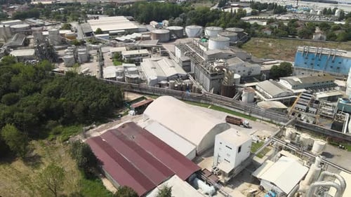 factory aerial view