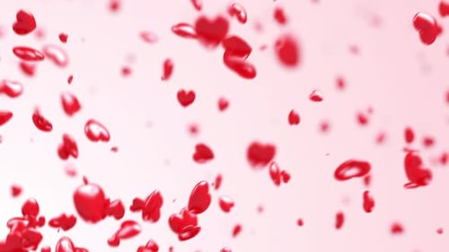 Floating Red Hearts Loop for Romantic Backgrounds