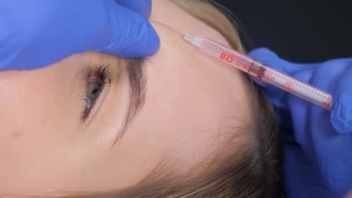 Cosmetic Injection Procedure Close Up