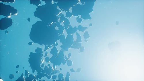 Dynamic Asteroids Flying Through Cosmic Deep Blue Space