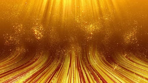 Sparkling Golden Particles Awards Stage Background Loop