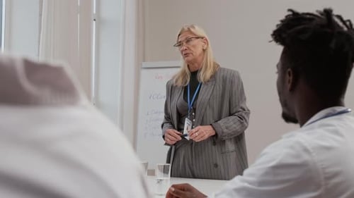 Medical Professionals Meeting and Discussing Key Discussion Points