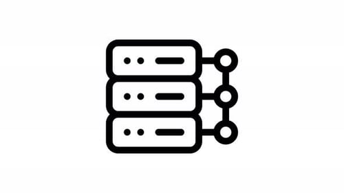 animation d'icônes de ligne de serveur