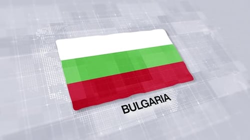 Modern Waving Flag of Bulgaria for News and Presentations