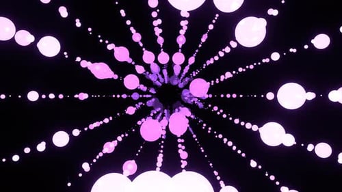 Light Purple Transforming Neon Bubbles Background Vj Loop In 4K