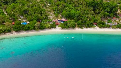 Tropical Island of Samal with Beach Philippines Mindanao