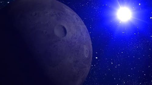 Mond, Planet, animiert