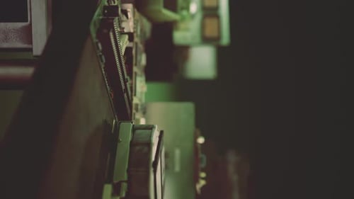 Macro View of Electronic Circuit Board Components