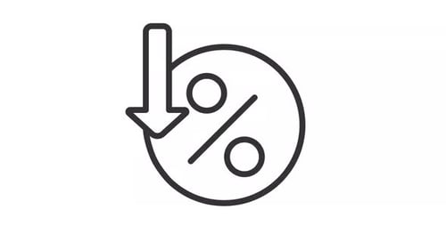 Percentage decrease line animation