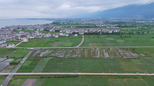Scenic Village by the Shores of Erhai Lake, Dali, Yunnan