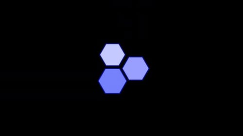 Abstract Glowing Hexagons Pulsing Background Animation