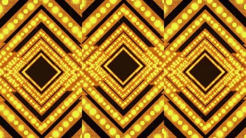 Pulsating Geometric Diamond Lights Tunnel Loop Background