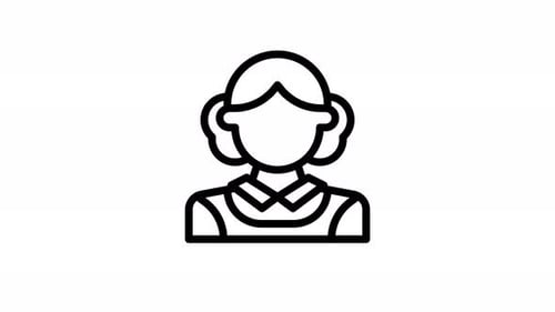 Frauenlinien-Symbolanimation