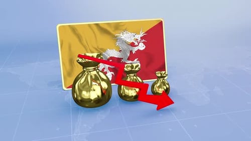 Bhutan Reserves Decline Economic Crisis Data Graph Infographic