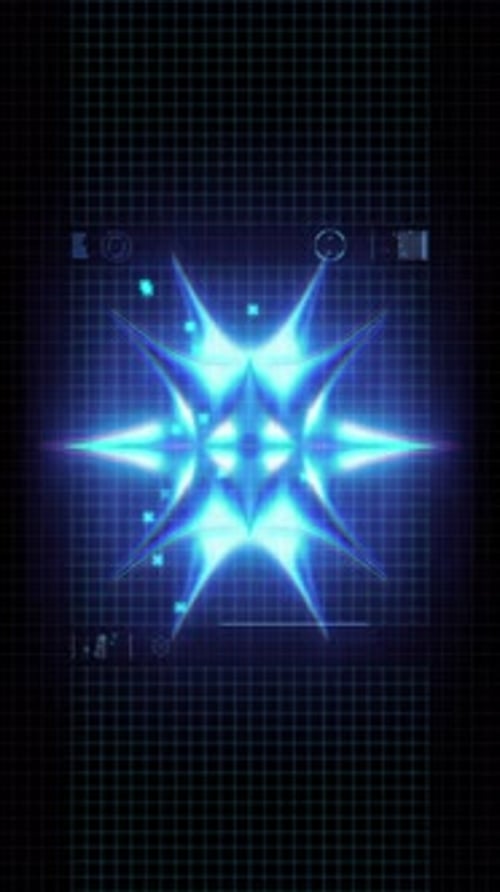 Abstract Blue Glowing Futuristic Technology Grid Animation