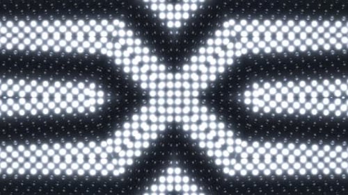 Abstract Geometric White Lights Pulsing Background
