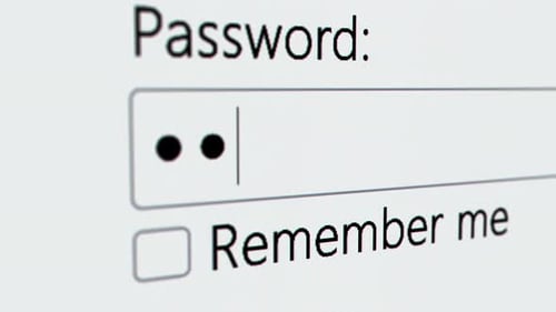 A User Enter a Password to Website Form Box in Internet Browser By Keyboard Hacker Hacking a