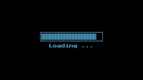 Pixelated Glitch Loading Bar Digital Progress Animation
