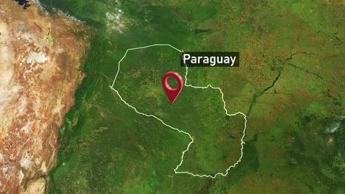 Paraguay Country Zoom from Space