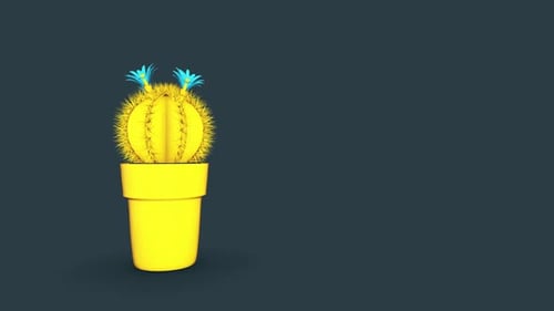 Cactus Yellow On Gray