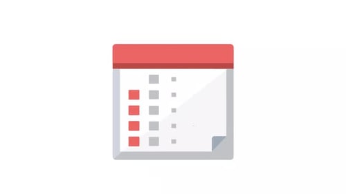 Minimalist Animated Calendar Icon for Scheduling