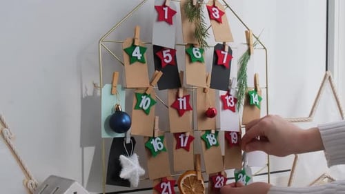 Traditional Twenty Four Days Advent Calendar Before Christmas Holidays Plastic Free Zero Waste