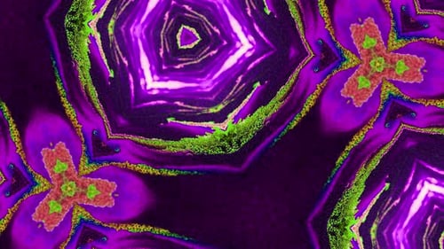 Vibrant Abstract Kaleidoscope Pattern Motion Background