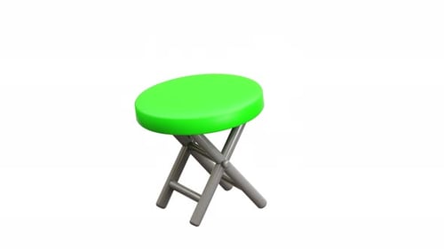 Faltbarer Angelhocker mit 3D-Animation, tragbarer Sitz, Campingausrüstung, Outdoor-Ausrüstung, Grün, kompakt
