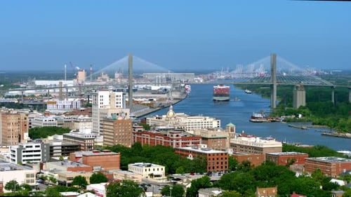 Savannah Georgia Aerial Drone View