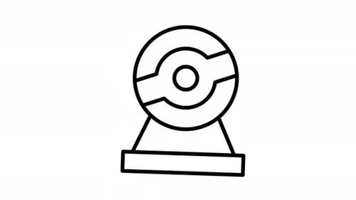 Flat Design Rotating Abstract Circle Line Animation