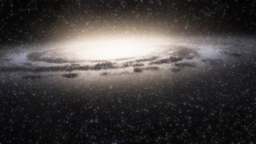 Animated Spiral Galaxy Rotating in Deep Space