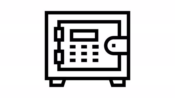 safe box line icon animation, Elements Motion Graphics ft. safe box ...
