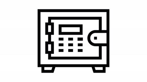 Animated Safe Box with Digital Keypad Opening and Closing