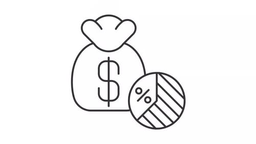Taxable income line animation