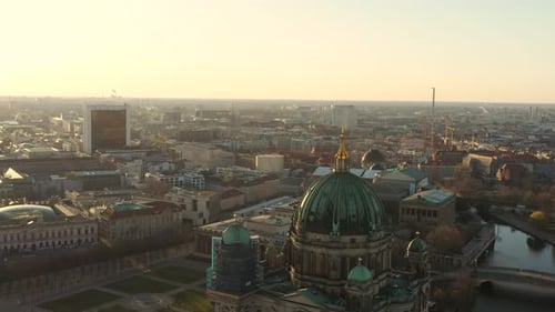 Aerial view of Berlin Cathedral, Germany.