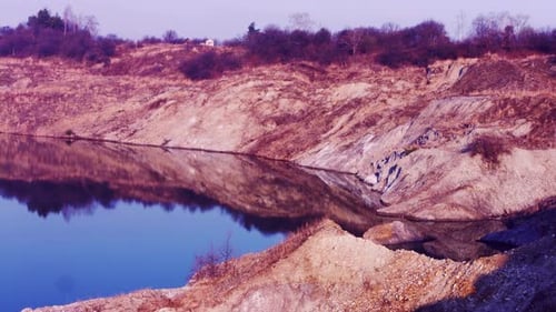 Red Martian Lake Shore Dombrowski Quarry Kalush