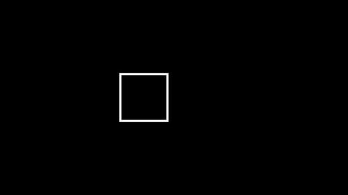 Aspect Collection: Expanding square lower third animation with a white colored outline