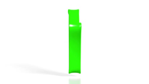 Glossy Green Check Mark Symbol