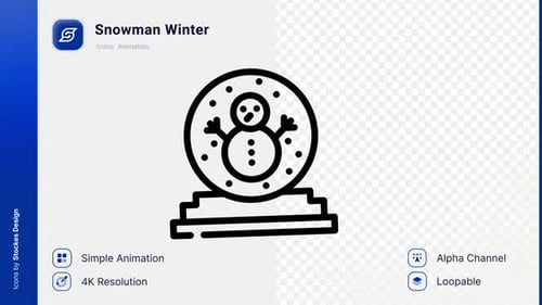 Animation Snowman Winter Icon
