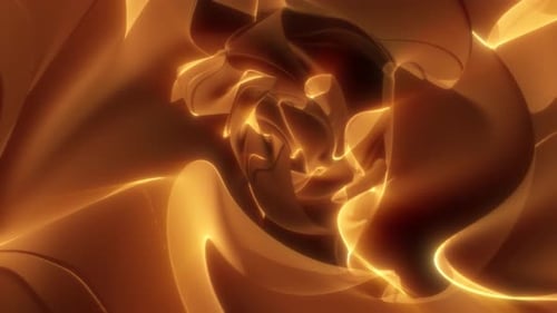 Abstract Fluid Golden Light Waves Background Loop