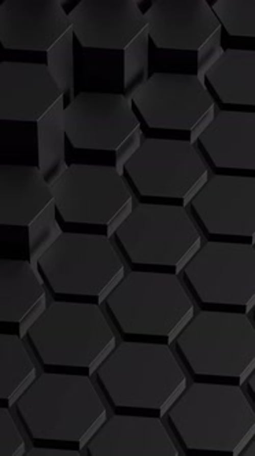 Black hexagon honeycomb shapes