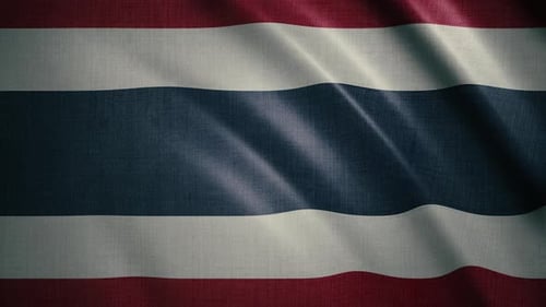 Realistic Waving Thailand Flag Seamless Loop