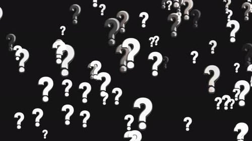 Falling 3D Question Marks Loop Animation