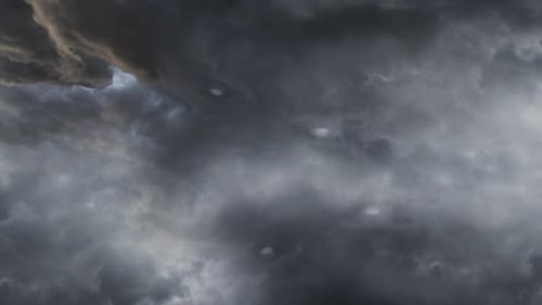 Dramatic Ominous Clouds Passing Overhead