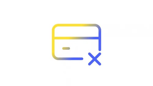 Icône d'interface utilisateur dégradée d'erreur animée