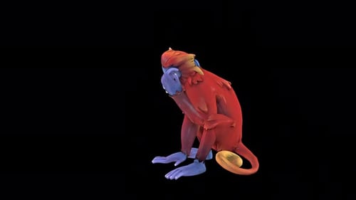 Stylized Monkey Creature 3D Animation