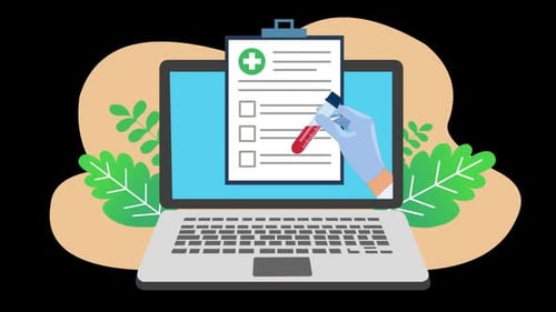Blood test report animation video with Alpha channel